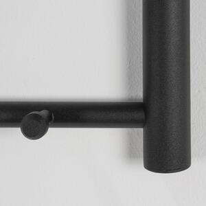 Crna metalna zidna vješalica s policom Suza – Spinder Design