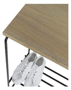 Crni/u prirodnoj boji pomoćni stol s hrastovom pločom stola 29x57 cm Clint – Spinder Design