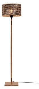 Crna/u prirodnoj boji stojeća svjetiljka s bambusovim sjenilom (visina 128 cm) Java – Good&Mojo