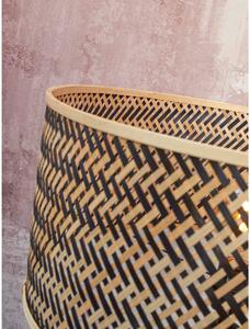 Crna/u prirodnoj boji stojeća svjetiljka s bambusovim sjenilom (visina 145 cm) Java – Good&Mojo