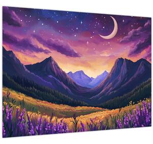 Slika - Ljubičasti krajolik (70x50 cm)