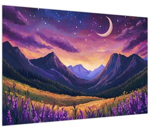 Slika - Ljubičasti krajolik (90x60 cm)