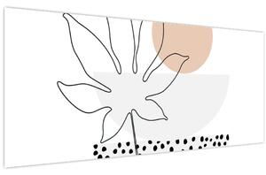 Slika - Crtano cvijeće N⁰3 (120x50 cm)