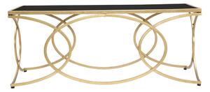 Crni/u zlatnoj boji stolić za kavu sa staklenom pločom stola 60x110 cm Infinity – Mauro Ferretti
