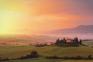 Fotografija Farm in Tuscany at dawn, mammuth