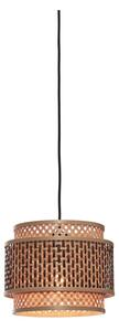 Crna/u prirodnoj boji viseća svjetiljka s bambusovim sjenilom ø 25 cm Bhutan – Good&Mojo