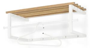 Bijela metalna zidna vješalica s policom Marco – Spinder Design