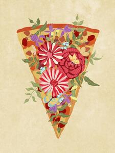 Ilustracija Slice of flower pizza, Raissa Oltmanns