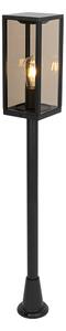 Samostojeća vanjska svjetiljka crna s dimom 100 cm IP44 - Charlois