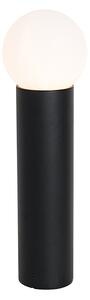 Samostojeća vanjska svjetiljka crna sa opalnim staklom 50 cm IP44 - Huma