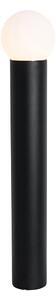 Samostojeća vanjska svjetiljka crna s opalnim staklom 80 cm IP44 - Huma