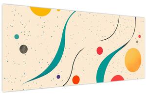 Slika - Minimalistična šarena ilustracija (120x50 cm)