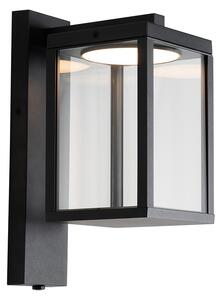 Vanjska zidna lampa crna uklj. LED i senzor za sumrak - Ferdinand