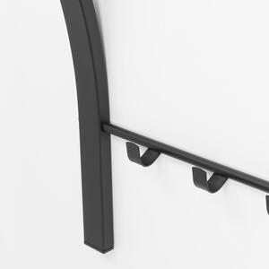 Crna metalna zidna vješalica s policom Carve – Spinder Design