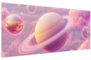 Slika - Ružičasti planet (120x50 cm)