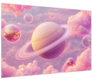 Slika - Ružičasti planet (90x60 cm)