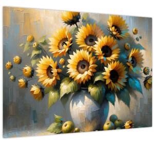 Slika – Vaza sa suncokretima (70x50 cm)