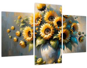 Slika – Vaza sa suncokretima (90x60 cm)