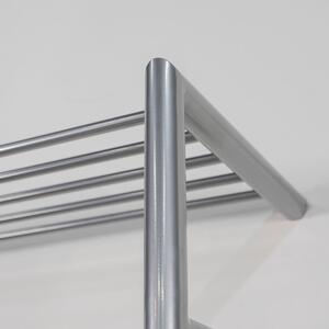 Metalna zidna vješalica u srebrnoj boji s policom Smooth – Spinder Design