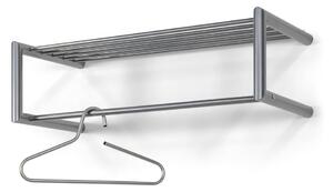 Metalna zidna vješalica u srebrnoj boji s policom Smooth – Spinder Design