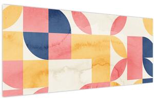 Slika - Apstrakcija s retro uzorcima (120x50 cm)
