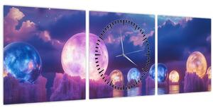 Slika - Planeti na vodi (sa satom) (90x30 cm)