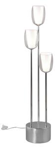 Stojeća svjetiljka u srebrnoj boji sa staklenim sjenilom (visina 140 cm) Barret – Trio Select