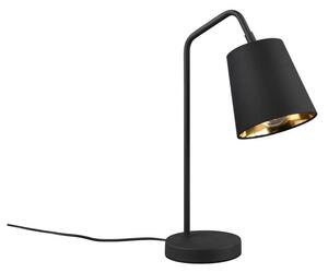 Crna stolna lampa s tekstilnim sjenilom (visina 45 cm) Buddy – Trio