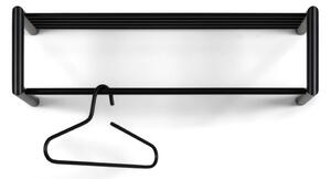 Crna metalna zidna vješalica s policom Smooth – Spinder Design