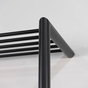 Crna metalna zidna vješalica s policom Smooth – Spinder Design