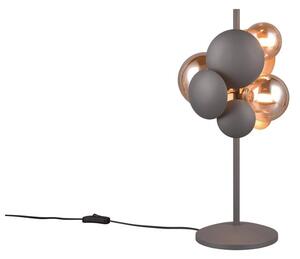 Siva/u zlatnoj boji stolna lampa sa staklenim sjenilom (visina 50 cm) Bubble – Trio Select