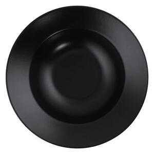 Crni dubok tanjur od kamenine ø 26 cm – Hermia