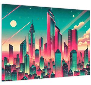 Slika – Veliki grad u pop-art stilu (70x50 cm)