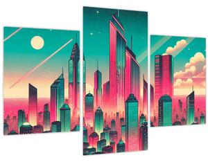 Slika – Veliki grad u pop-art stilu (90x60 cm)