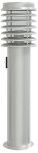 VidaXL Vanjska podna svjetiljka s utičnicom srebrna 60 cm čelična