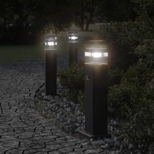 VidaXL Vanjske podne svjetiljke s senzorima 3kom crne 50cm aluminijske