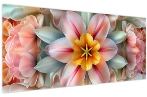 Slika - Kaleidoskopski cvijet (120x50 cm)