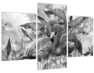 Slika - grafit flamingo (90x60 cm)