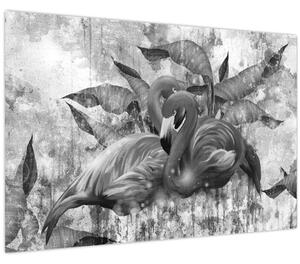 Slika - grafit flamingo (90x60 cm)
