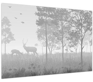 Slika - Livada sa jelenima (90x60 cm)