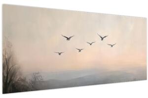 Slika - Jato ptica (120x50 cm)