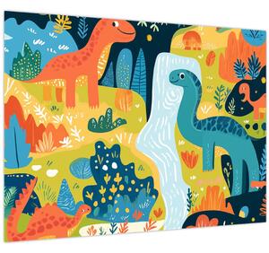 Slika - Veseli dinosauri (70x50 cm)