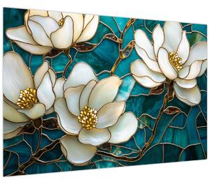 Slika - Vitraj s magnolijom (90x60 cm)