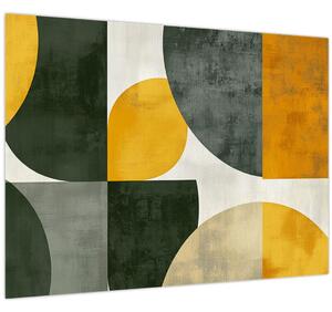 Slika - Apstrakcija u maslinastoj boji (70x50 cm)