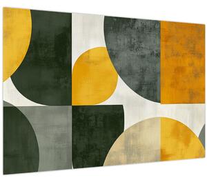 Slika - Apstrakcija u maslinastoj boji (90x60 cm)
