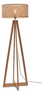 Stojeća svjetiljka u prirodnoj boji s bambusovim sjenilom (visina 145 cm) Java – Good&Mojo