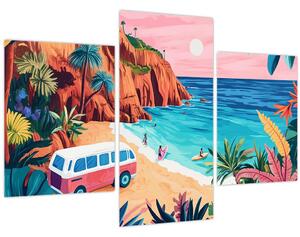 Slika - Karavan uz ocean (90x60 cm)