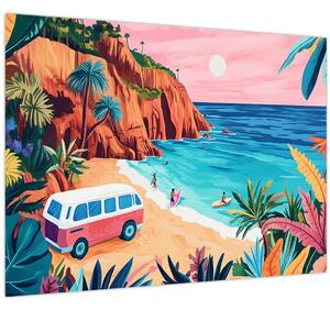 Slika - Karavan uz ocean (70x50 cm)