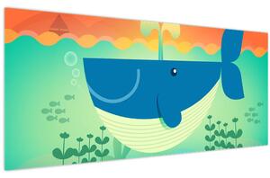Slika - Veseli kit u moru (120x50 cm)