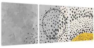 Slika - Apstraktna slika plaže N⁰3 (sa satom) (90x30 cm)
